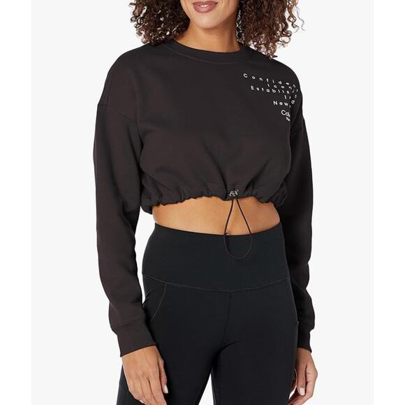 Calvin Klein Performance Women's Fleece Calvin Klein Black Sweatshirt Small NWT - Picture 1 of 4